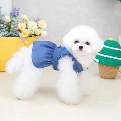 the BEST BABY - Dog Dress Puppy Luxury Skirt, Dog Clothes Princess Dresses, Wedding Evening Dress, Tutu Skirt Denim Skirt, Small Dogs Clothing