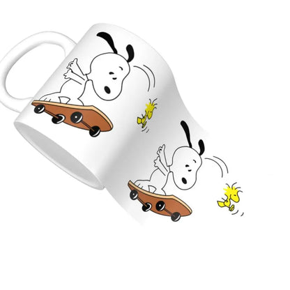 Manga Snoopy Woodstock Cartoon Dog Coffee Mug DIY Customized Ceramic Tea Milk Mug