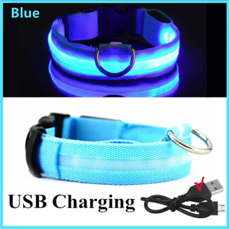 the TRIGLOW SAFETY COLLAR - 3 Modes Dog Luminous Charge Collar, Led USB Cat/Dogs Collars, Detachable Night LED Glow, Dog Loss Prevention Collar, Pet Accessories