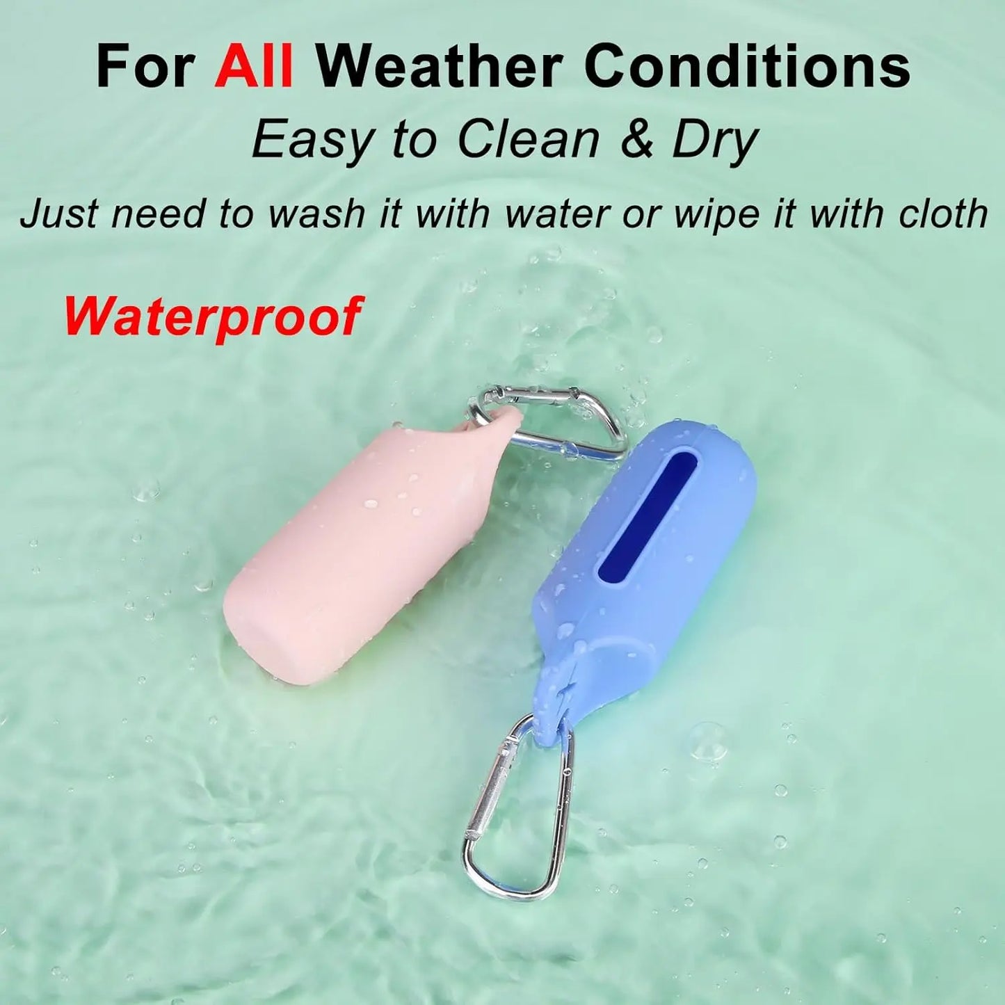 the SILIGO WASTE KEEPER - Silicone Dog Poop Bags Holder, Dog Bags Dispenser, Walking/Stand Portable Feces Collection Bag, Hanging Ring Silicone Storage Box