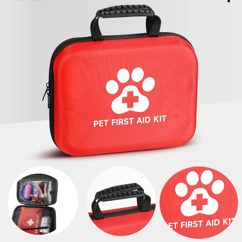 the PET EMERGENCY KIT - 38PCS Dog/Cat First Aid Kit, Emergency Care with Tick Remover, Leash Pet Medical Supplies for Travel, Hiking Home Essentials