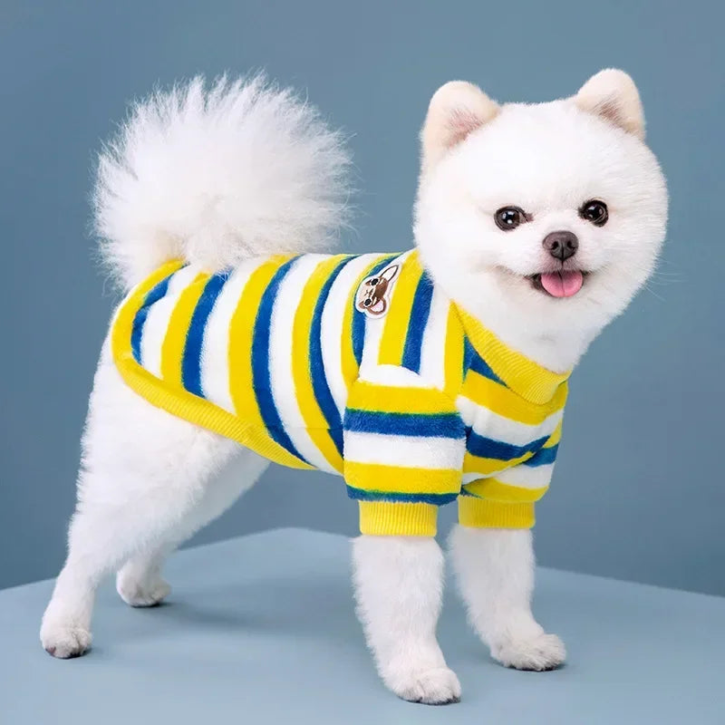 Winter Soft Dogs Coat Warm Fleece Puppy Clothes for Small Medium Dogs Pullover Chihuahua Bulldog Hoodie Sweatshirt Pet Costumes