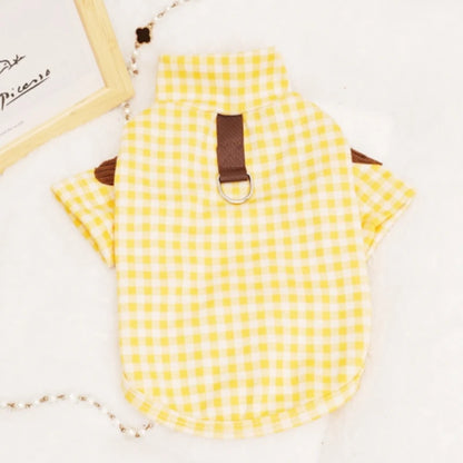 Soft Cotton Pet Dog Clothes Warm Dog Plaid Shirt Luxury Puppy Pullover Autumn Cat Shirt Cute Solid Pet Costume Chihuahua Clothes