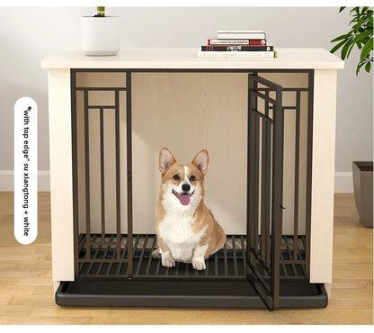 Heavy Duty Large Dogs Cage High Strength Steel Wood Easy To Install Dog Crate Pet Dog Kennel