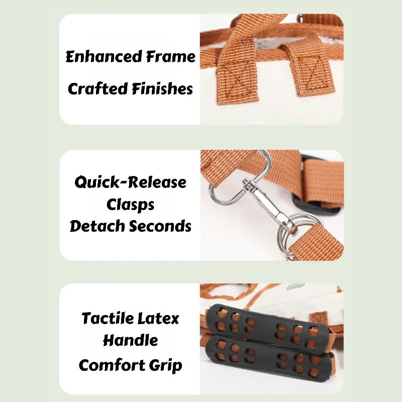 Air-Lift Carry Harness Dog Backpack - Breathe Easy No-Pull Leash for Small Dogs, Escape-Proof & Super Comfy Pet Carrier！