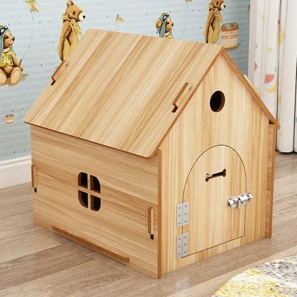 the RED BARN DOGHOUSE - Top Cover Doghouse, Outside Easy Installed Winter Gate Door Window External Entrance Nest, Home Pets Products