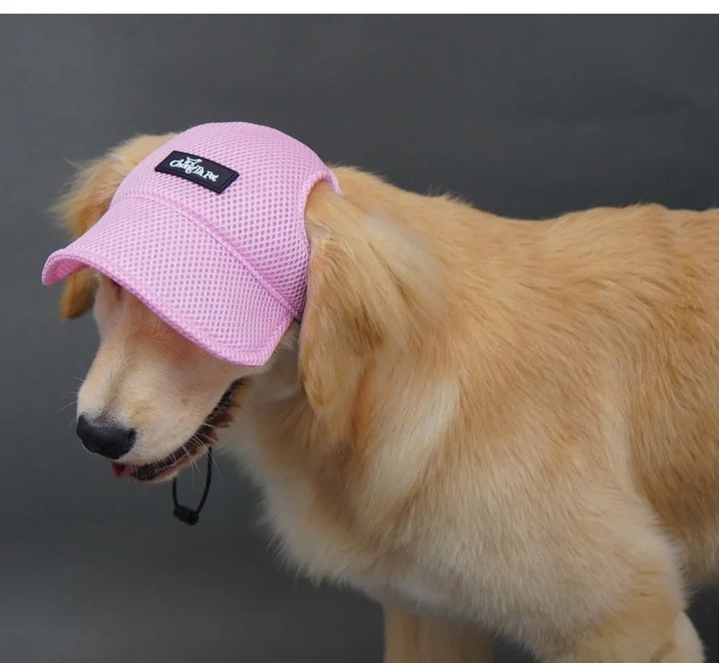 the SUNPAWS BREATHABLE HAT - New Summer Pet Dog Hat, Breathable Sun Protection, Ears Exposed Design, Golden Retriever, Dog Cap, Summer Shade Pet Accessories