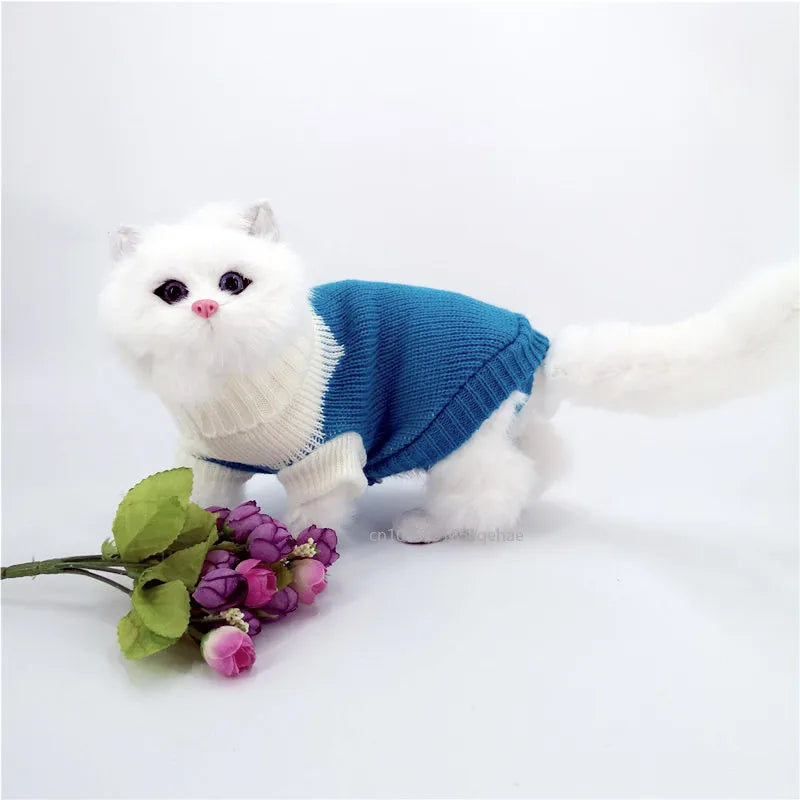 the PAWFROST COZY KNIT PET SWEATER - Small Cat/Dog Sweater/Pullover, Winter Dog Clothes for Small Dogs, Chihuahua/Yorkies Puppy Jacket, Pet Clothing Christmas