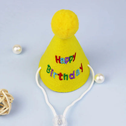 Pet Birthday Hat Adjustable Dog Cat Hat Birthday Party Photo Props Pet Supplies