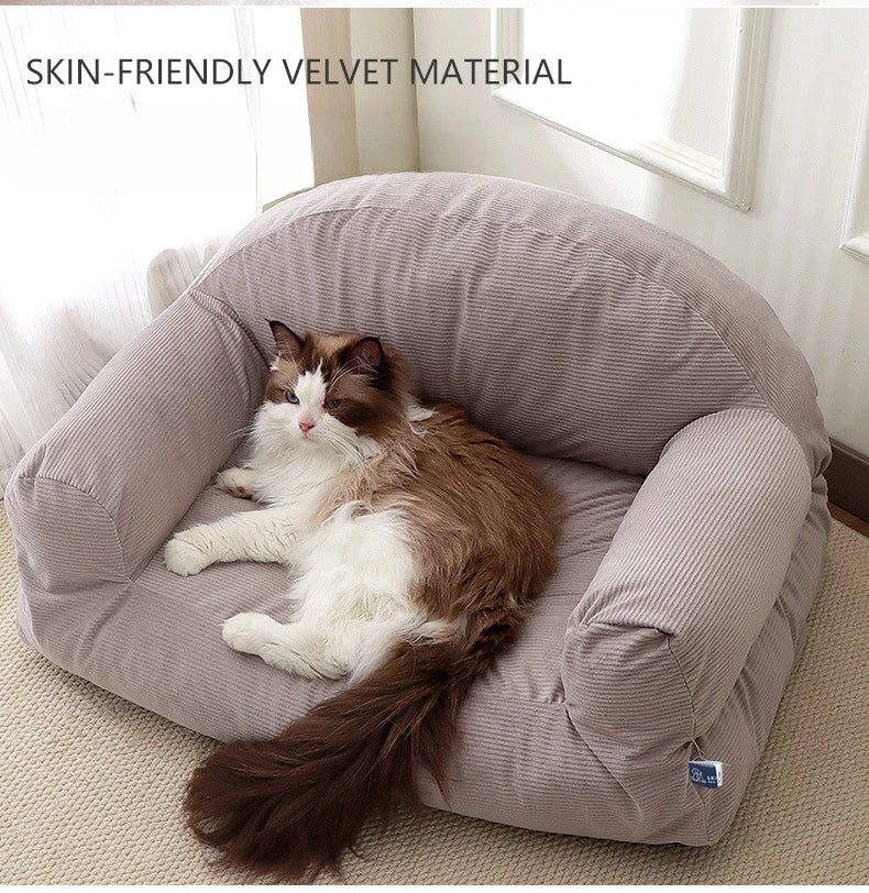 Cozy Deep Sleep Pet Bed with Removable and Washable Cover - Large Cat and Dog Mattress for Winter Warmth - All Year Round Use