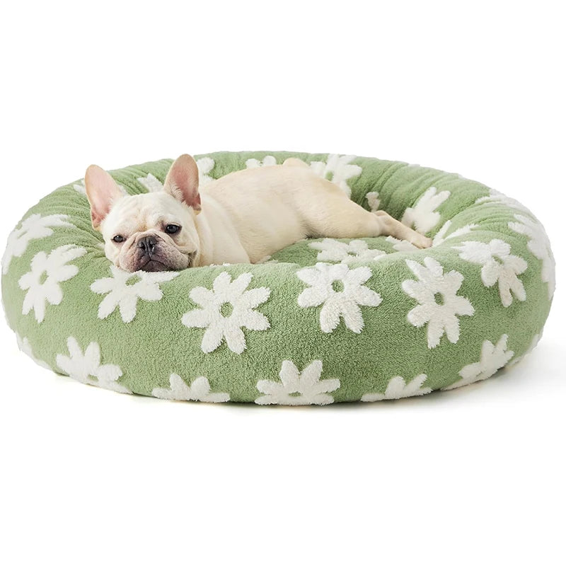 50CM/60CM Round Pet Bed for Dog Cat Bed Super Soft Cats Bed Plush Dog House for Small Dog House Winter Warm Sleeping
