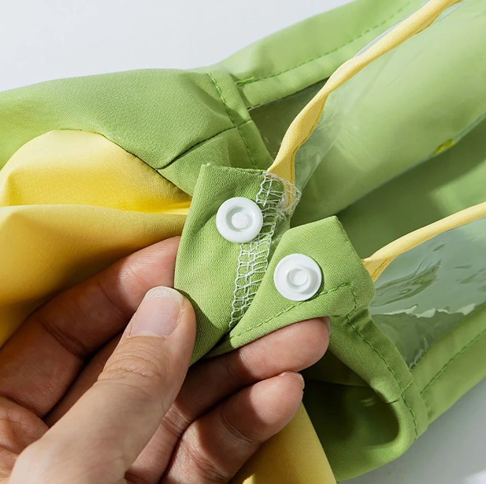 the DINO-DOG - Cute Dinosaur Raincoat Leashable Bichon Frise Four Legs Waterproof Clothes, Pet Rain Reflective Hoodie