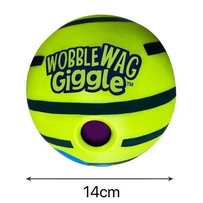 Pet Dog Toy Ball Wobble Wag Giggle Sound-Emitting Glow Ball Interactive Dog Toy Funny Indoor or Outdoor Play Agility Training