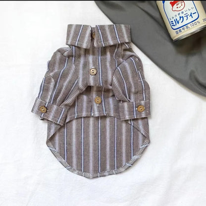 the GQ DOGGY - Pet Clothes, Pet Puppy/Cat Thin Striped Shirt