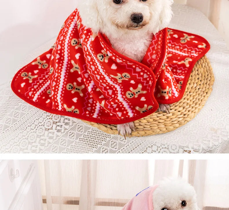 Soft Fluffy Pet Blanket Winter Warm Dog Blanket Cute Pet Bed Sheet Warm and Comfortable Cat and Dog Cushion Blanket Pet Supplies