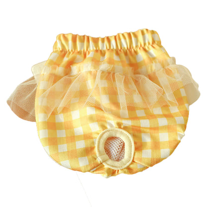 Dog Menstrual Pants Comfortable Anti-harassment Pet Sanitary Pants Breathable Cotton Puppy Bowknot Diaper Clothing Pet Supplies