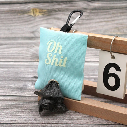 the FUNNY POOP BAG - Pet Supplies, Canvas Garbage Bags Poop Bag Dispenser, Portable Dog Poop Waste Bag Holder, Outdoor Puppy/Cat Pick Up Organizer