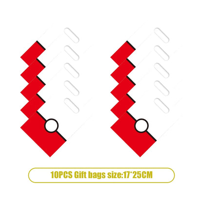 Pikachu Birthday Pokemon Party Decorations Pikachu Foil Balloons Disposable Tableware Plate Napkin Banner For Boy Party Supplies