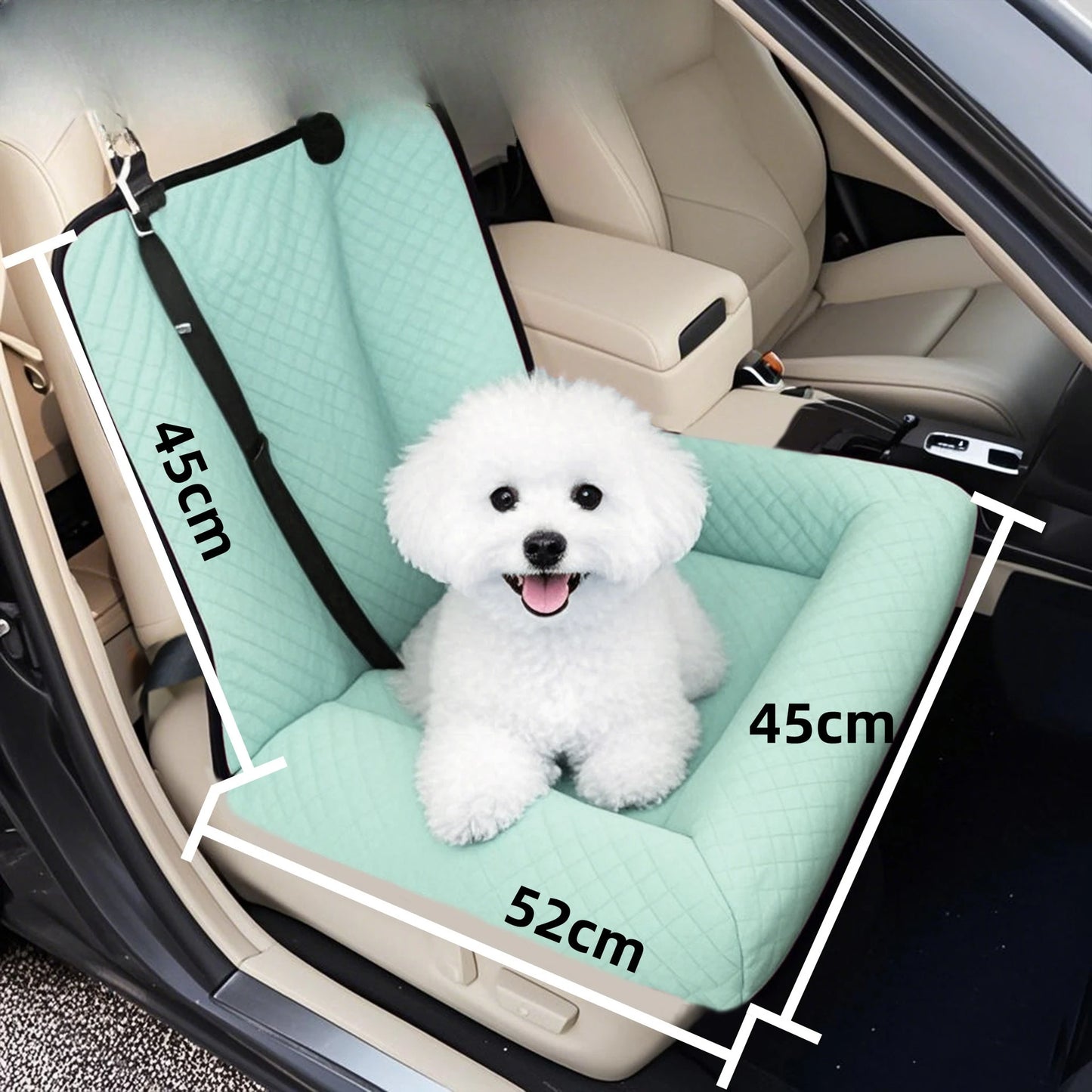 Pet car seat bed cat dog kennel removable washable outdoor car seat cushion safe comfortable suitable for both home travel use