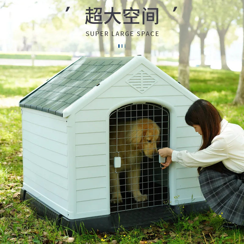 Large and Small Dog Kennel House Outdoor Pet Villa Dog House Breathable Winter Golden Retriever Four Seasons Universal Dog Cage