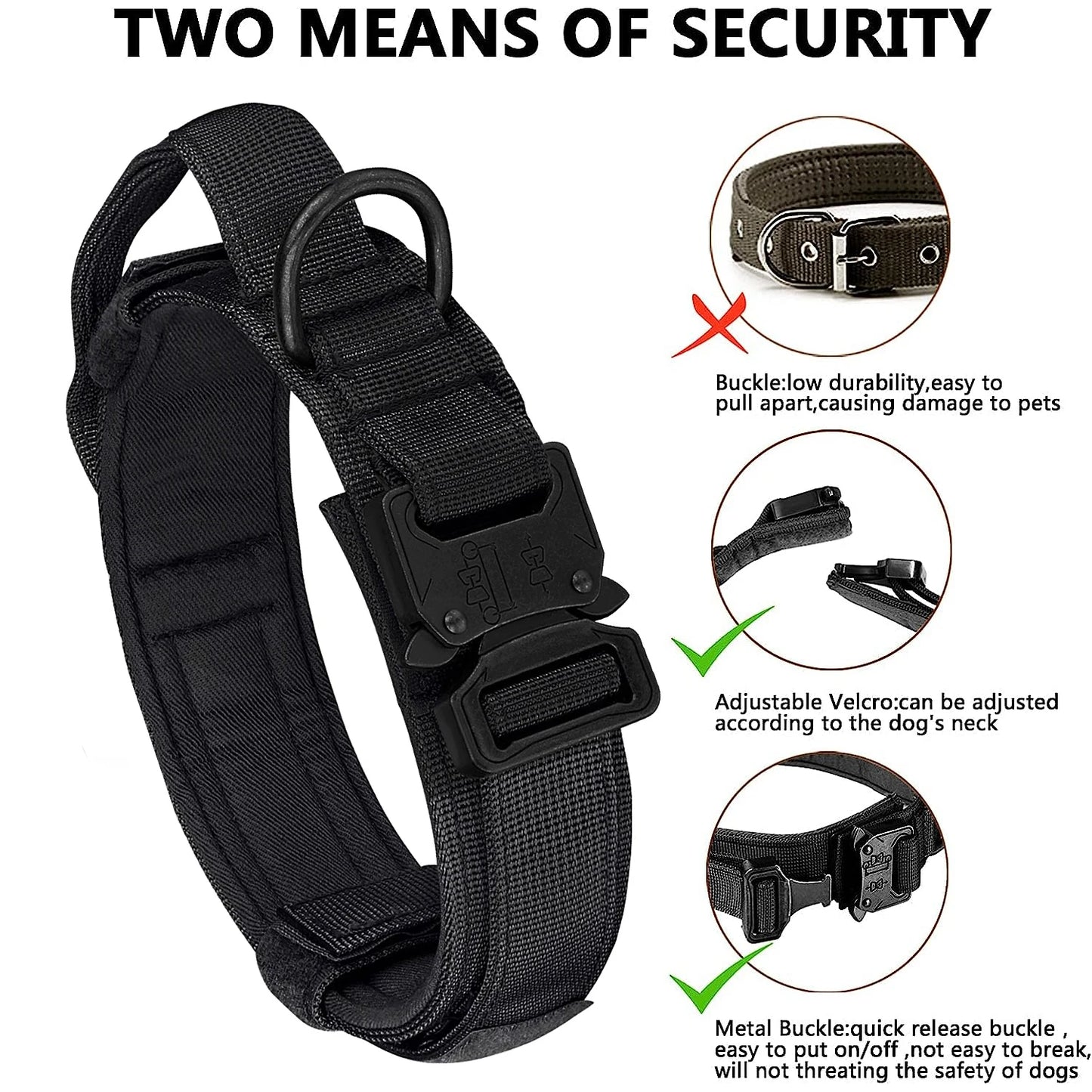 the ALPHA ARMOR TACTICAL SET - Heavy-Duty Military Tactical Dog Collar & Leash Set: Adjustable & Durable for All Sized Dogs