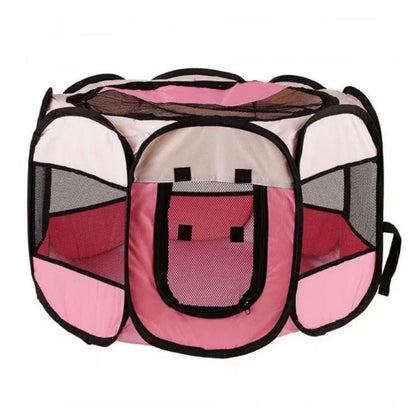 the DOGGY PLAYPEN - Portable Foldable Pet Tent Kennel, Octagonal Fence Puppy Shelter, Easy to Use Outdoor Easy Operation Large Dog Cages, Cat Fences