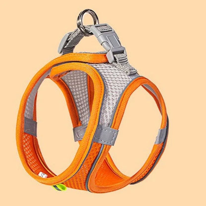 Safe Design Adjustable Cat/Dog Harness Vest for Small Medium Cat/Dogs Pet Harness Chest Rope & Reflective Strips Breathable