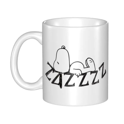 Manga Snoopy Woodstock Cartoon Dog Coffee Mug DIY Customized Ceramic Tea Milk Mug