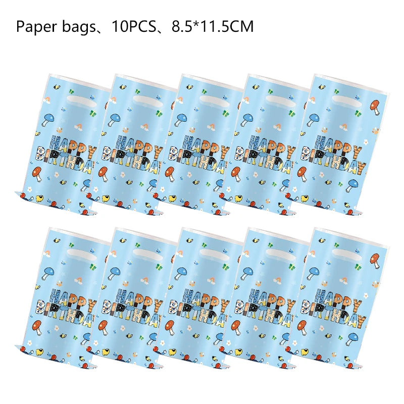 Cartoon Blue Dog Birthday Bluey Birthday Decoration Set Blueys Cups Banner Straws Bluey Balloons Set Kid Toy Gift Party Supplies