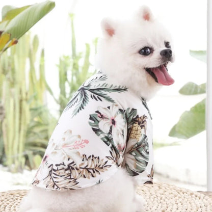 Summer Pet Dog Clothes Cool Beach Hawaiian Style Dog Cat Shirt Breathable Dog T-Shirts Chihuahua Dog Costumes Pet Puppy Clothing