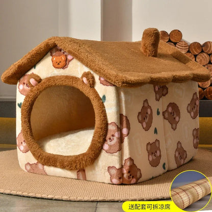 Dog Kennels Four Seasons Universal Small Dog Houses Removable and Washable Warm Dog House Cat Kennel Pet Supplies House for Dogs