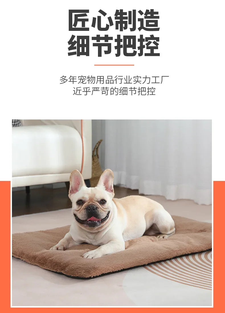 Dog Bed Short Plush Pet Heated Sleeping Mat Cats And Dogs Cute Pet Mat Blanket Thickened Sleeping Mat Small Large Dog Pet Suppli