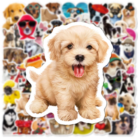 the TRUEBREED STICKER COLLECTION - 10/25/50pcs Lovely Realistic Dog Stickers, Meme Decals for DIY Waterproof Phone, Laptop, Guitar, Suitcase, Car, Skateboard, Suitcase