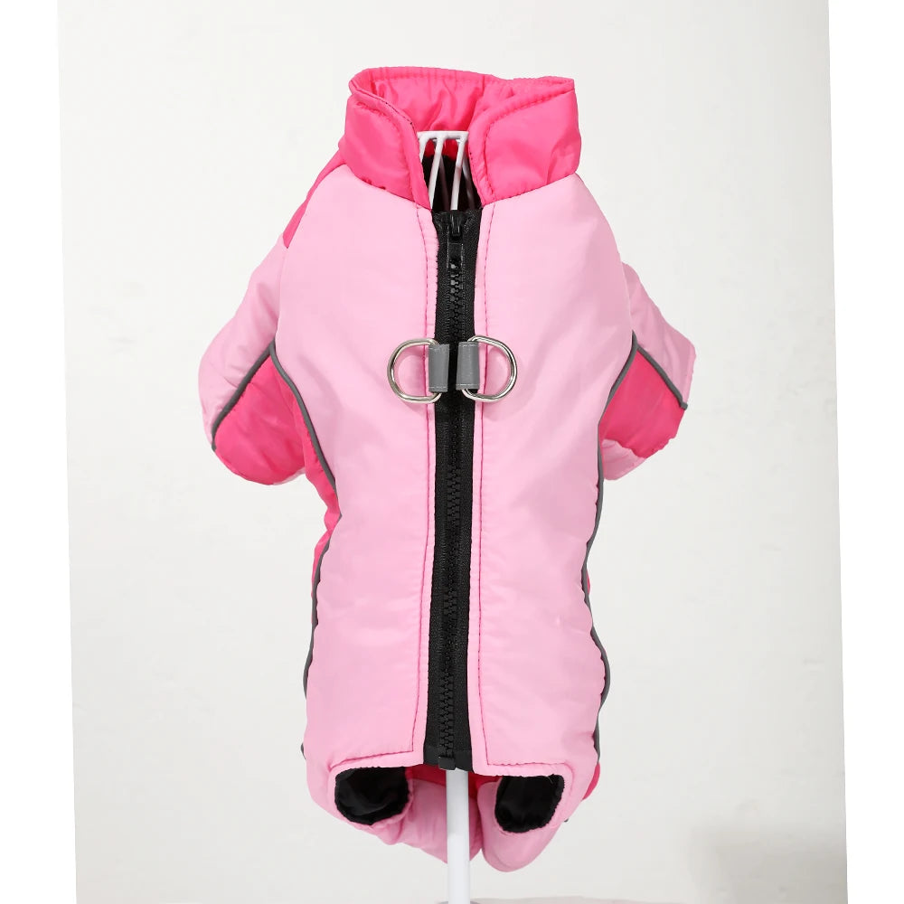 the WARMSTRIDE REFLECTIVE DOG JUMPSUIT - Windproof Dog Clothes, Winter Warm Puppy Jumpsuit, Reflective Pet Costume for Small/Medium Dogs/Cats, Chihuahua, Schnauzer Outfits