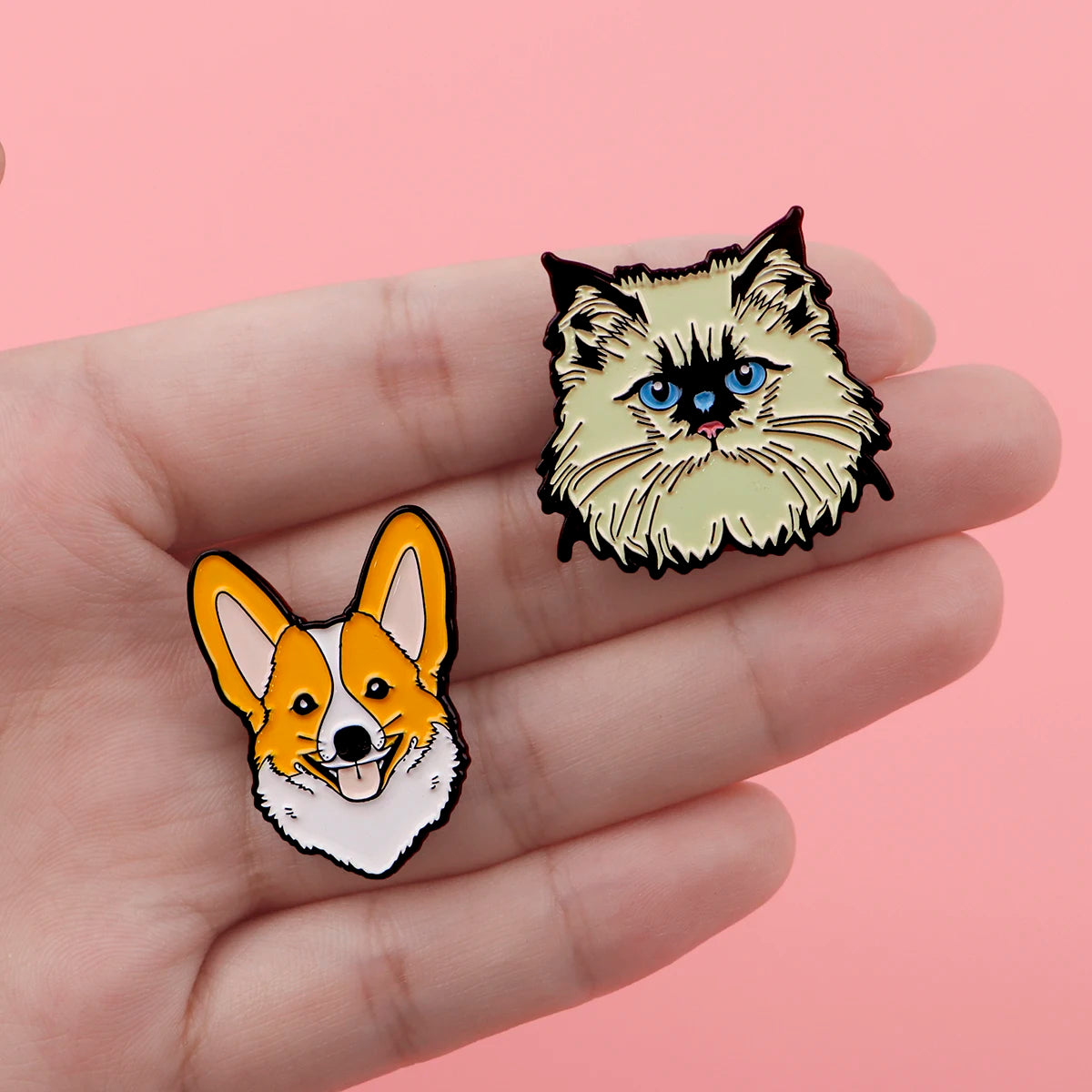 Kawaii Dogs Enamel Pins Cartoon Golden Retriever Brooch Clothes Backpack Lapel Badges Fashion Jewelry Accessories Friends Gifts