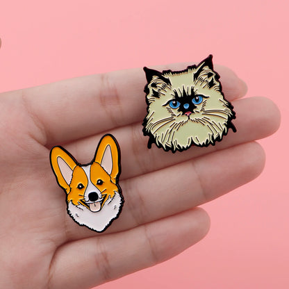 Kawaii Dogs Enamel Pins Cartoon Golden Retriever Brooch Clothes Backpack Lapel Badges Fashion Jewelry Accessories Friends Gifts