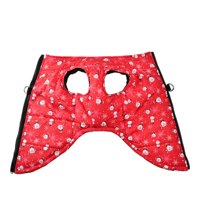 Dog Jacket Warm Winter Pet Clothes For Small Medium Dogs Cats Leopard Print Chihuahua Yorkie Vest Coat With D-ring Puppy Costume