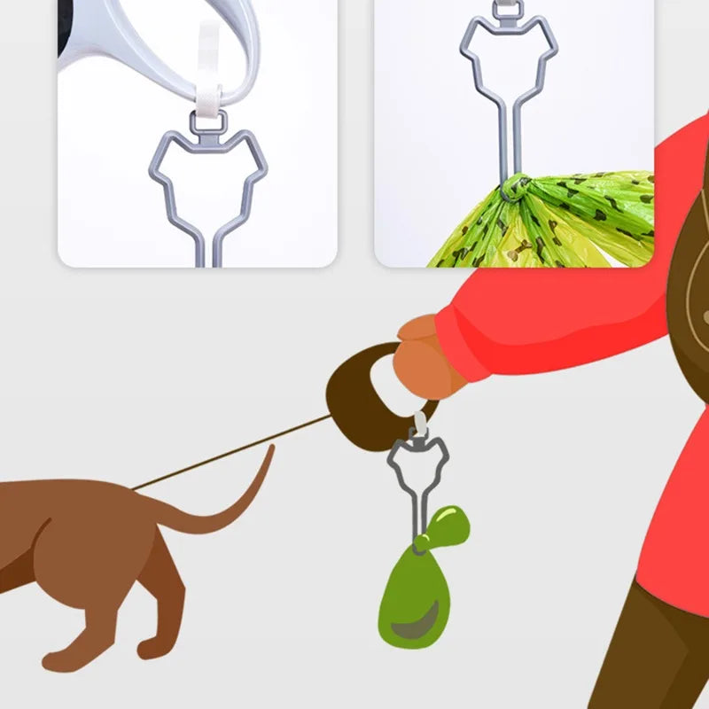 the POOP BAG CARRIER CLIP - Dog Poop Bag Holder, Pet Waste Carrier Clip, Hands-Free Dog Leash Dispenser, Outdoor Walking Puppy Poop Bags Clip, Easy to Carry