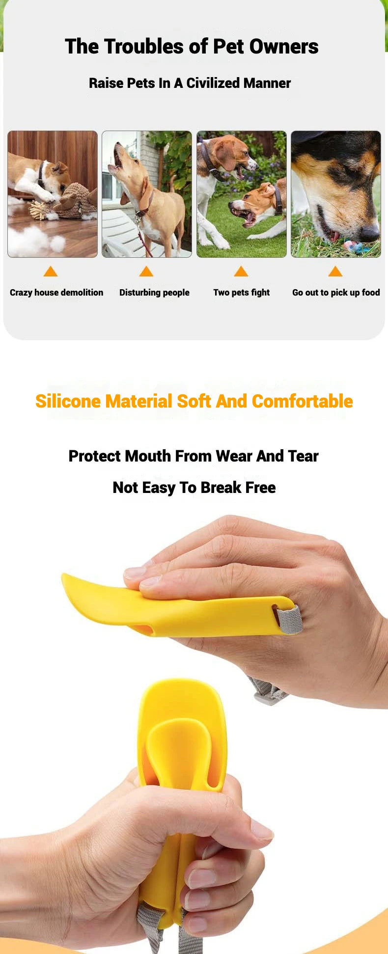 Dog Silicone Duck Muzzle For Pet Anti Bite Stop Barking Small Large Dog Mask Safe Adjustable Mouthpiece Cover Pet Accessories