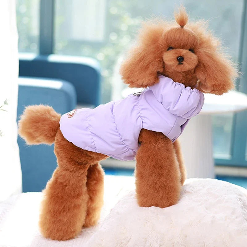 the SNOW PATROL PUFFER - Padded Puppy/Cat Clothes with D Rings, Winter Warm Dog Jacket for Small Dogs, Chihuahua Vest, French Bulldog Coat, Yorkie Outfits