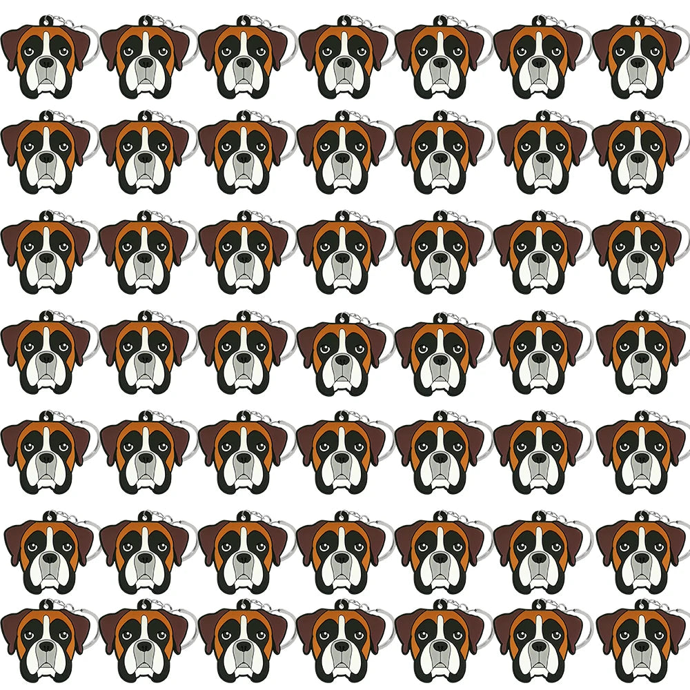 50PCS Cute Animal Keychain knife Ducks Dogs Cats Keyring for Women Men Kids Handbag Cool Car Key Accessories Friends Key Gifts