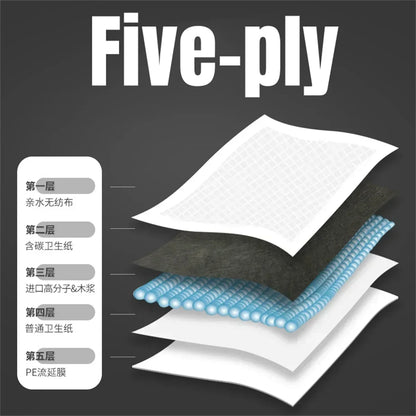 the BAMBOO PUPPY PADS - Eco-Friendly Bamboo Charcoal Puppy Pads- 20/40/50/100PCS Quick-Dry Absorbent Disposable Dog Diapers for Training & Clean Comfort