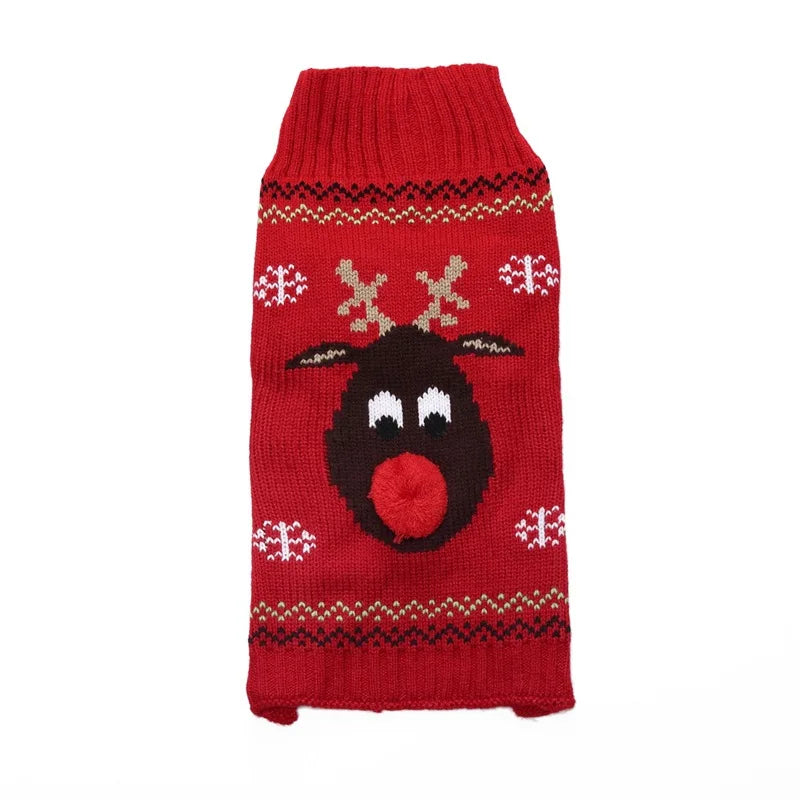 the PAW-LIDAY SWEATER - Christmas Warm Clothes for Dogs, Small/Medium/Large Dog Winter Sweater, Pet Clothing Knitted Coat, Cartoon Striped Big Dog Clothes