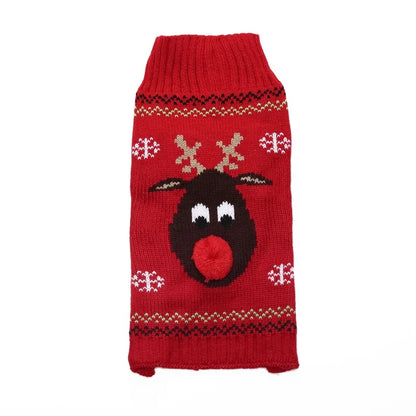 the PAW-LIDAY SWEATER - Christmas Warm Clothes for Dogs, Small/Medium/Large Dog Winter Sweater, Pet Clothing Knitted Coat, Cartoon Striped Big Dog Clothes