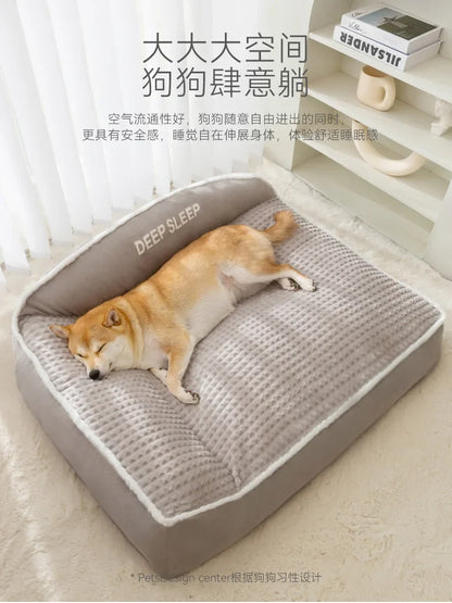 Autumn and Winter Kennel for Medium and Large Dogs, Large Kennel, Warm and Thickened Mat, Cat Sleeping Mat Pet Cat Nest