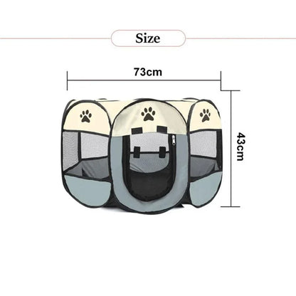 the DOGGY PLAYPEN - Portable Foldable Pet Tent Kennel, Octagonal Fence Puppy Shelter, Easy to Use Outdoor Easy Operation Large Dog Cages, Cat Fences