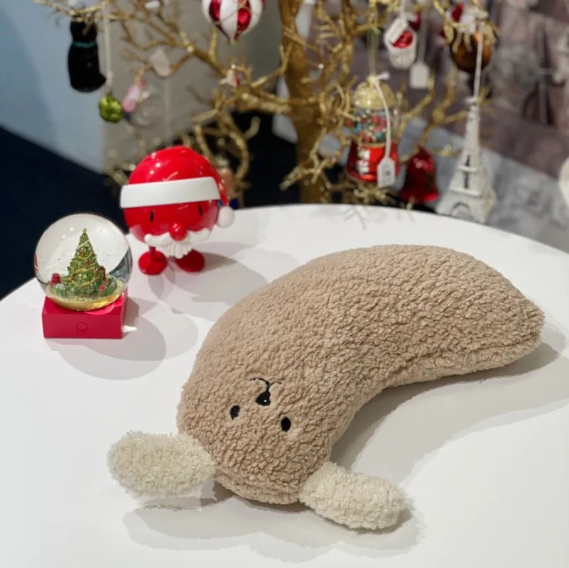 Winter Dog Pillow To Protect Cervical Spine Deep Sleep U-Shaped Pillow Fall Plush Warm Cat Pillow Sleep Pillow Dog Supplies