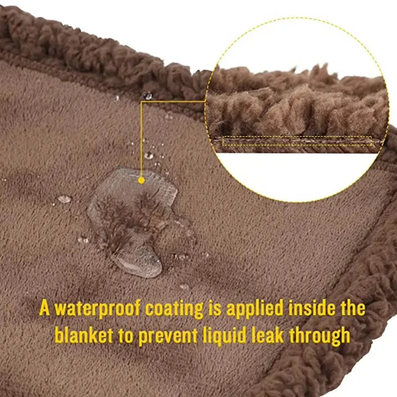 Waterproof Soft Pet Blanket Liquid Pee Proof Dog Blanket for Sofa Bed Couch, Reversible Sherpa Fleece Furniture Protector Cover