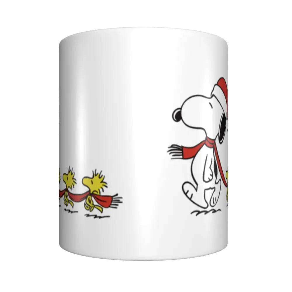 Manga Snoopy Woodstock Cartoon Dog Coffee Mug DIY Customized Ceramic Tea Milk Mug