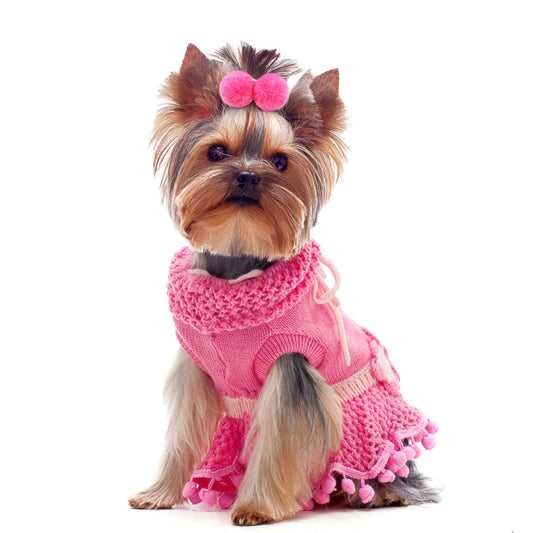 the PUFFPAWS BOW SET - 10pcs Pet Dog Plush Hair Balls, Elastic Hair Bands for Medium/Small Dogs, Girls Cat/Dog Bows, Pets Grooming Bows, Dog Pet Accessories